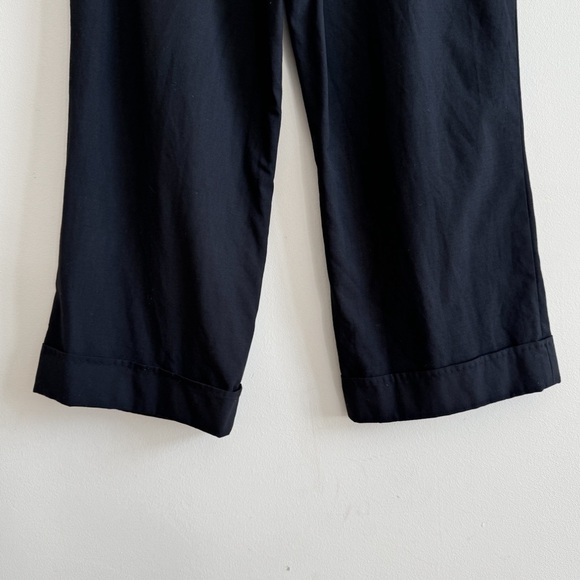 WOLFORD • Wool Cropped Pants with Cuffed Hem in Black - Picture 8 of 10